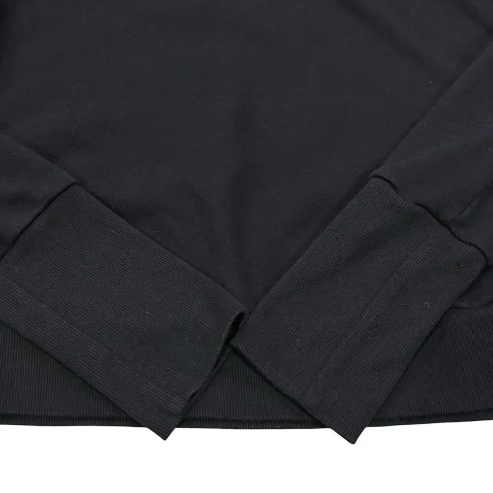 Alo Yoga Hookup Lace Up Black Sweatshirt Lattice Back & Sleeves Size M*